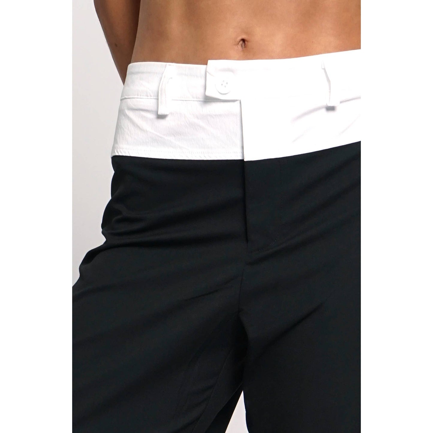 Contrast Waist Pants
