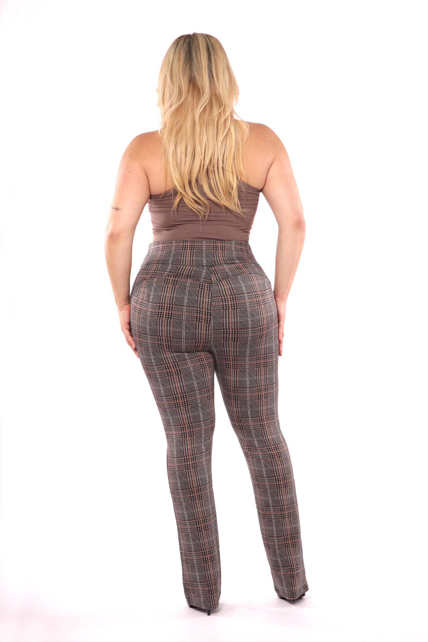 Plus Asymmetrical Button Waist Pants