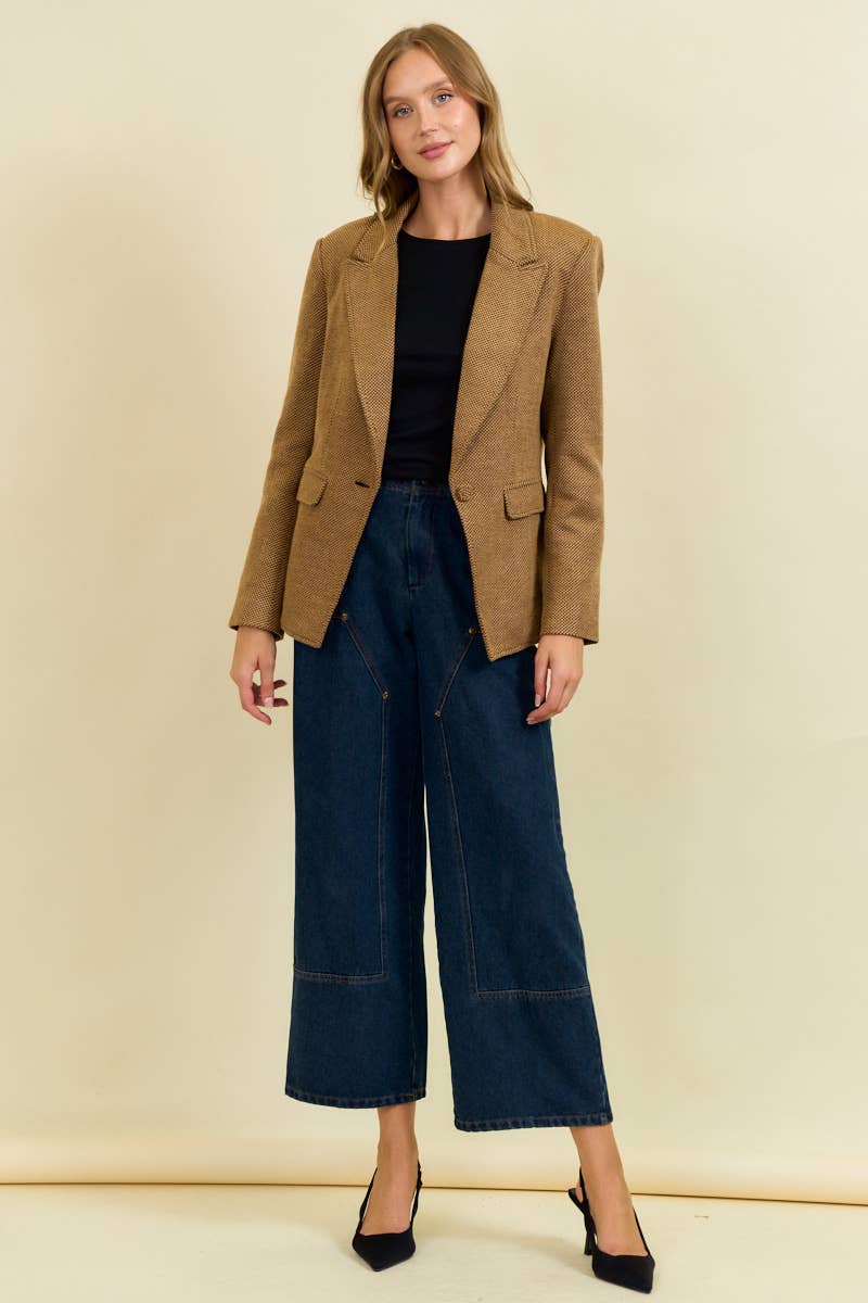 Notched Collar Blazer