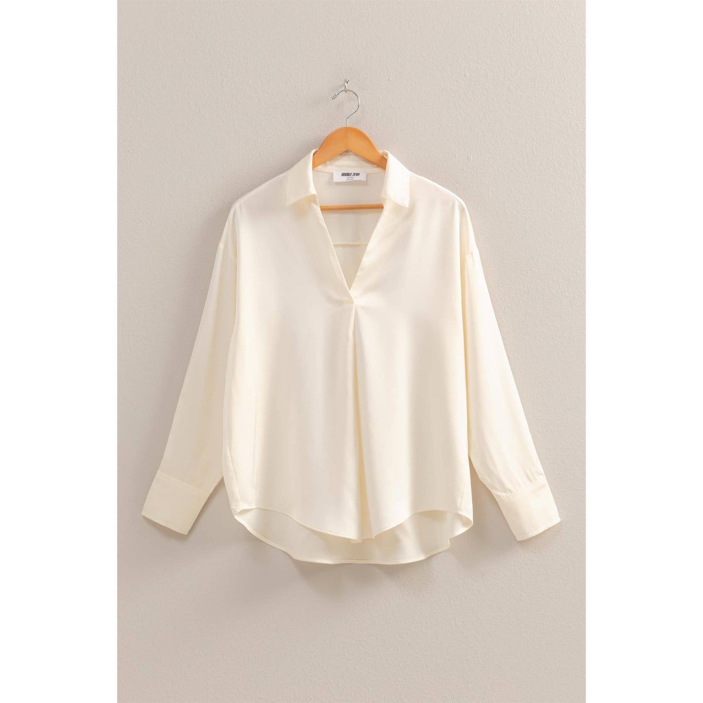 V-Neck Satin Blouse