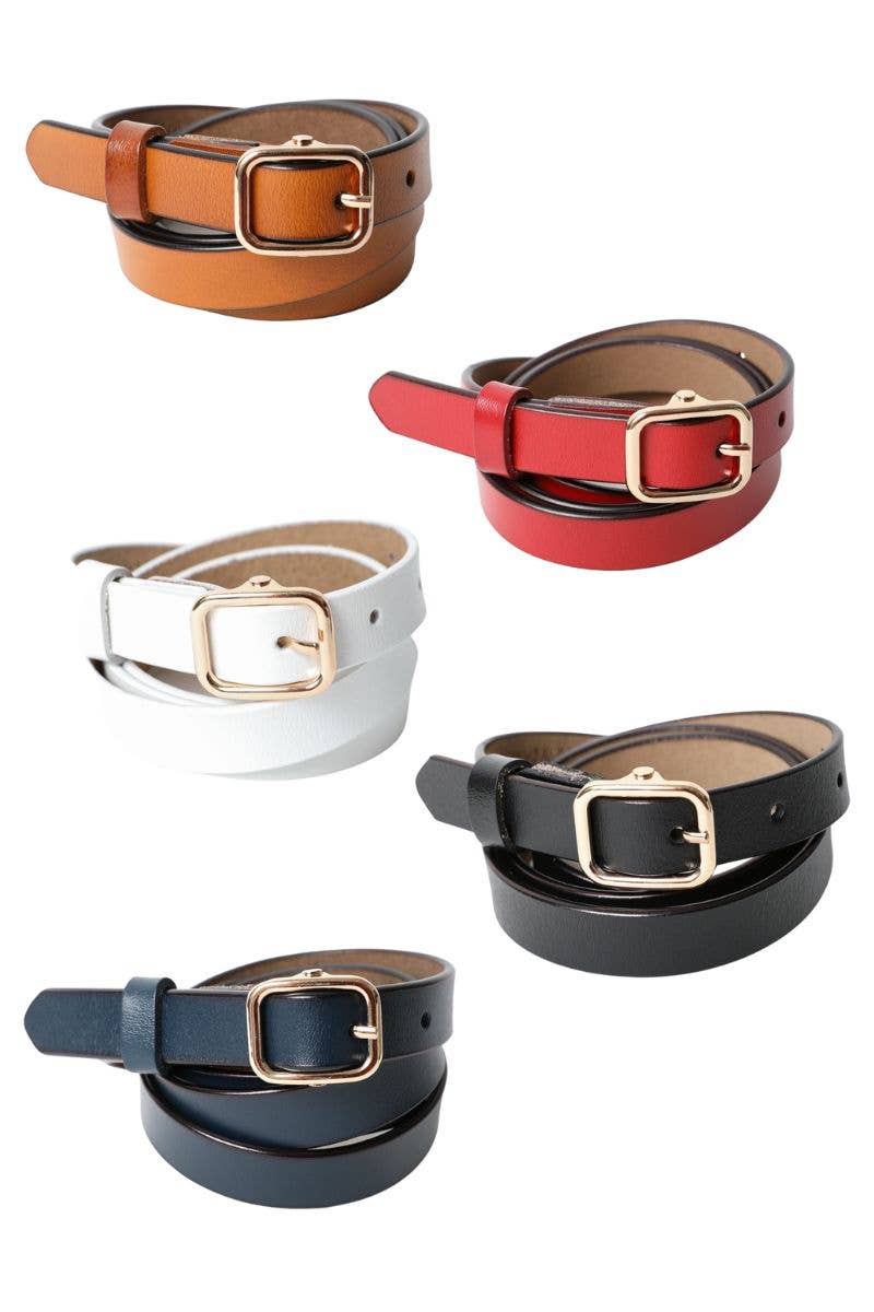 Classic Skinny Leather Belt