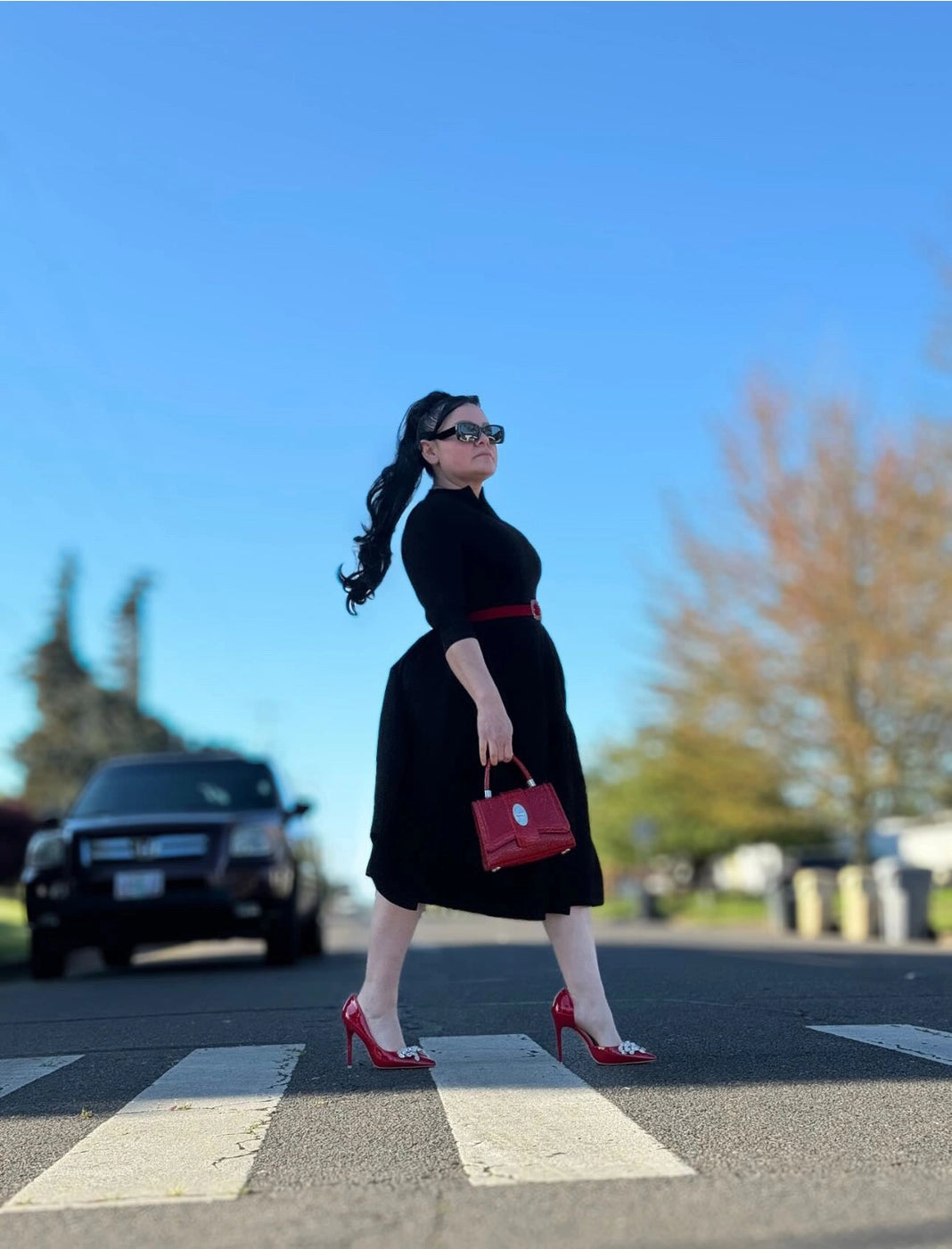 Plus Santorini Black Dress