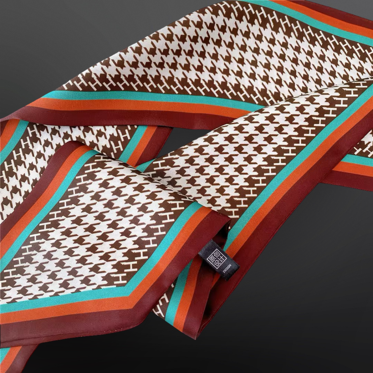 Houndstooth Twilly Scarf