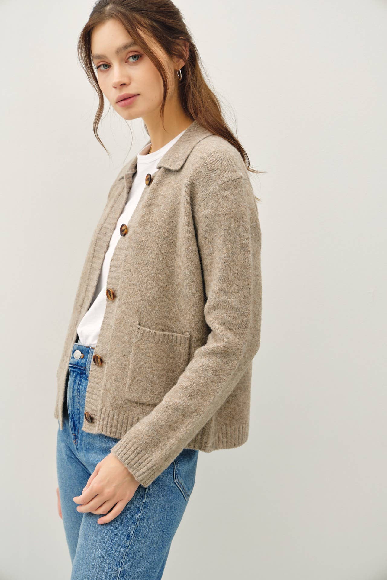 Wool Blend Sweater Jacket