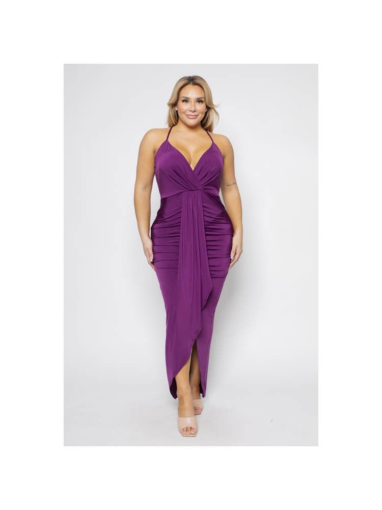 Drape Front Maxi Dress