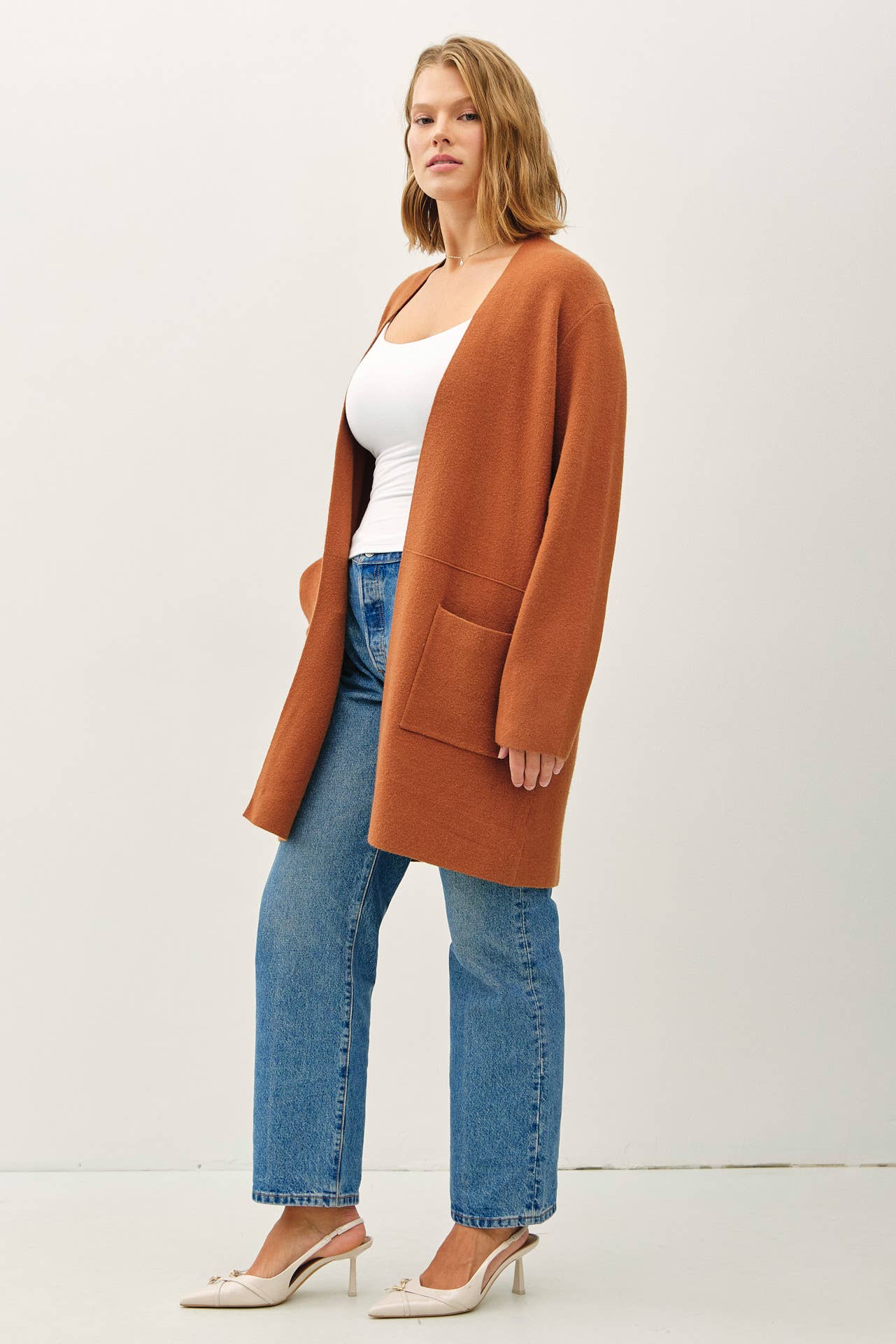 Plus Classic Knit Coat