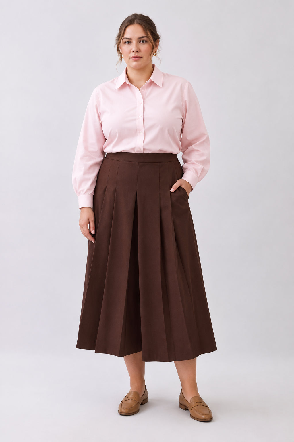 Pleated Culotte Pants