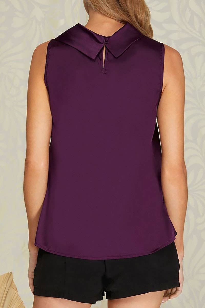 Cowl Neck Sleeveless Bouse