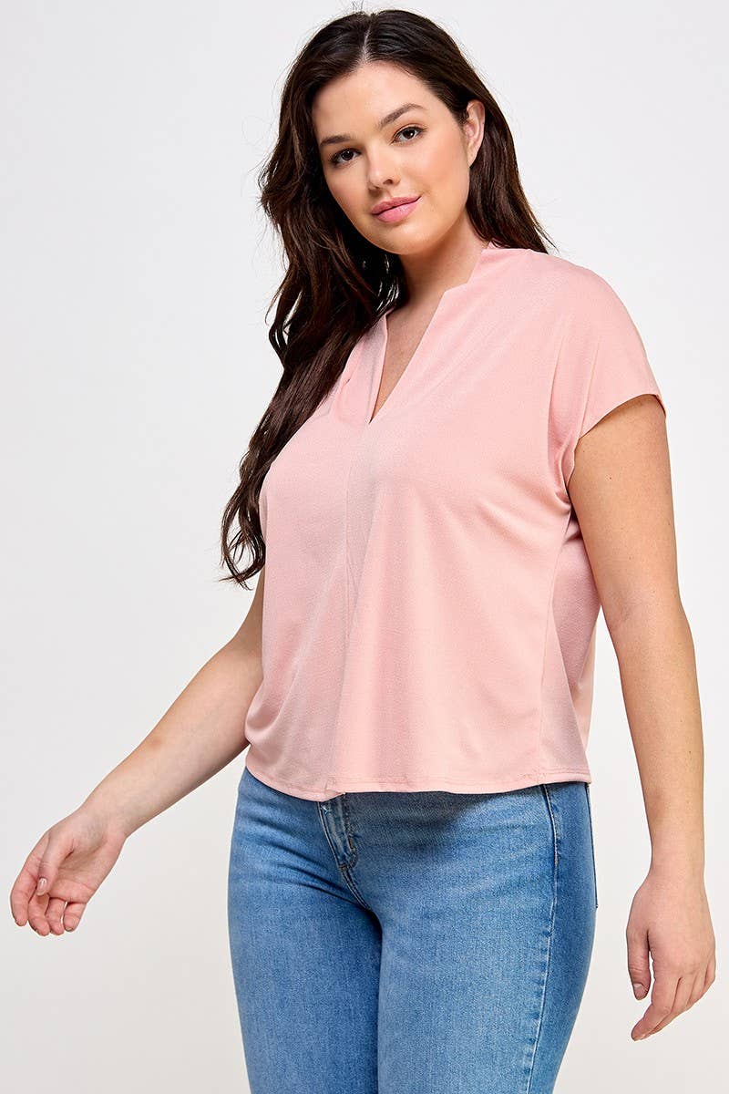 Plus Size Dolman Knit Crepe Top