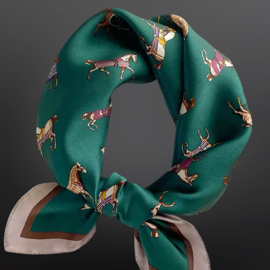 Horses Silk Scarf