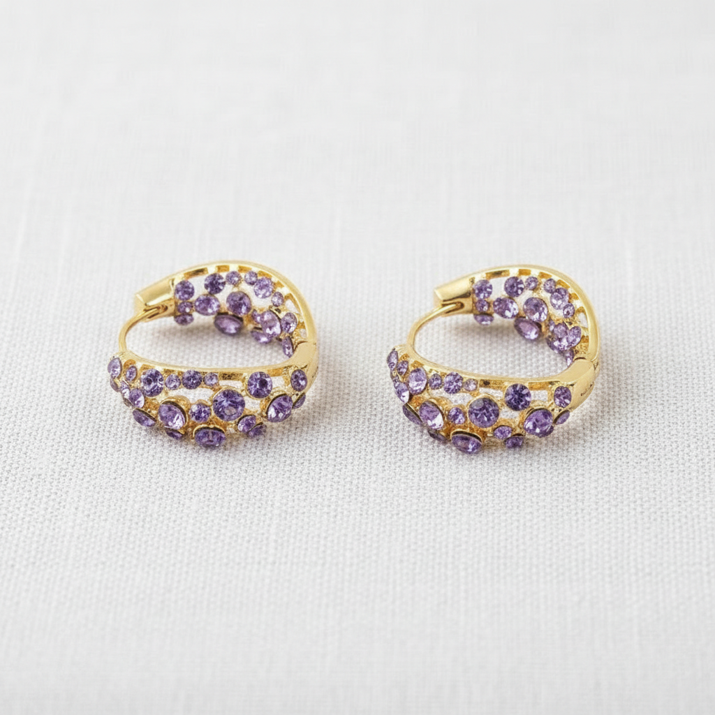 Crystal Hoop Earrings