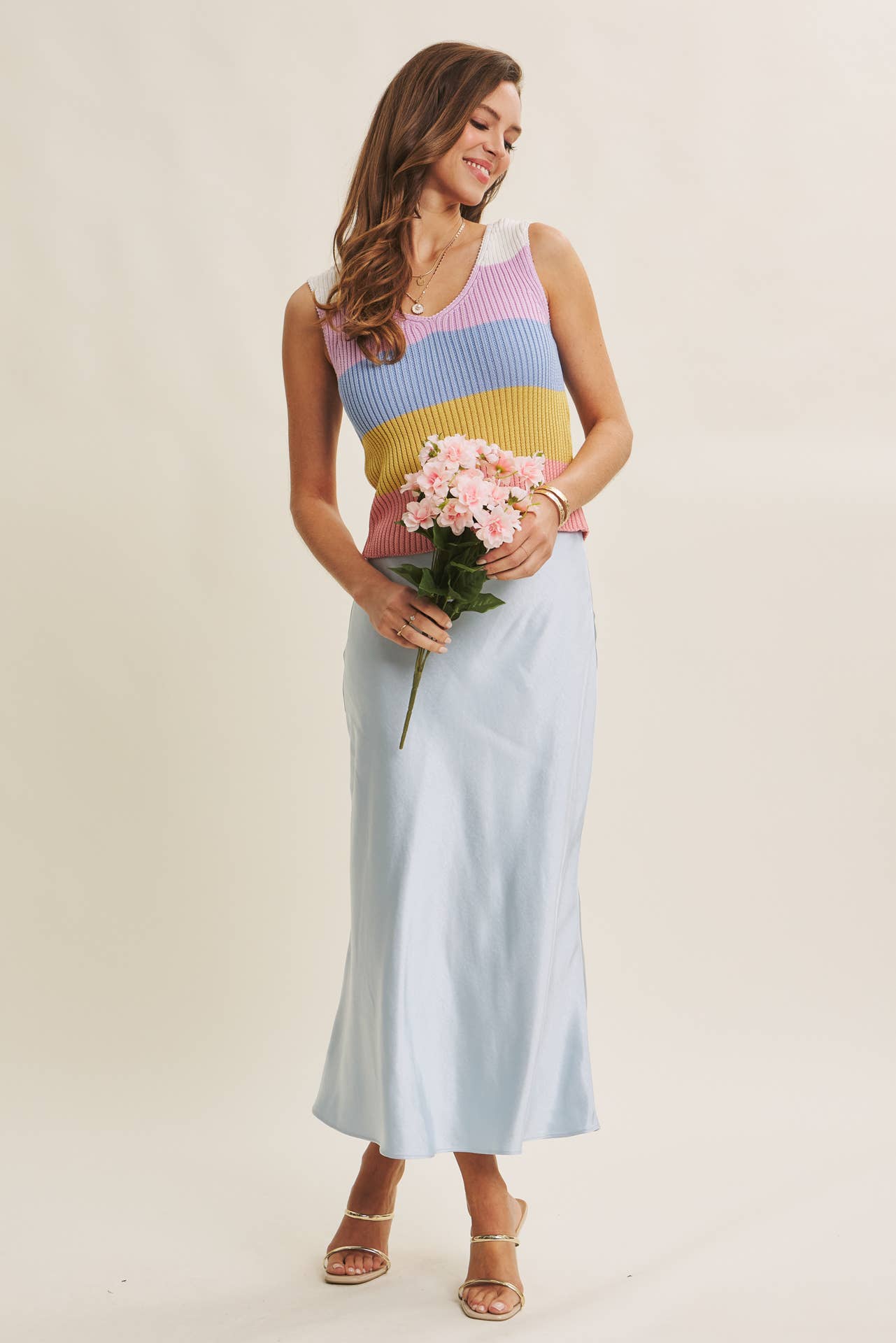 Satin Bias Maxi skirt