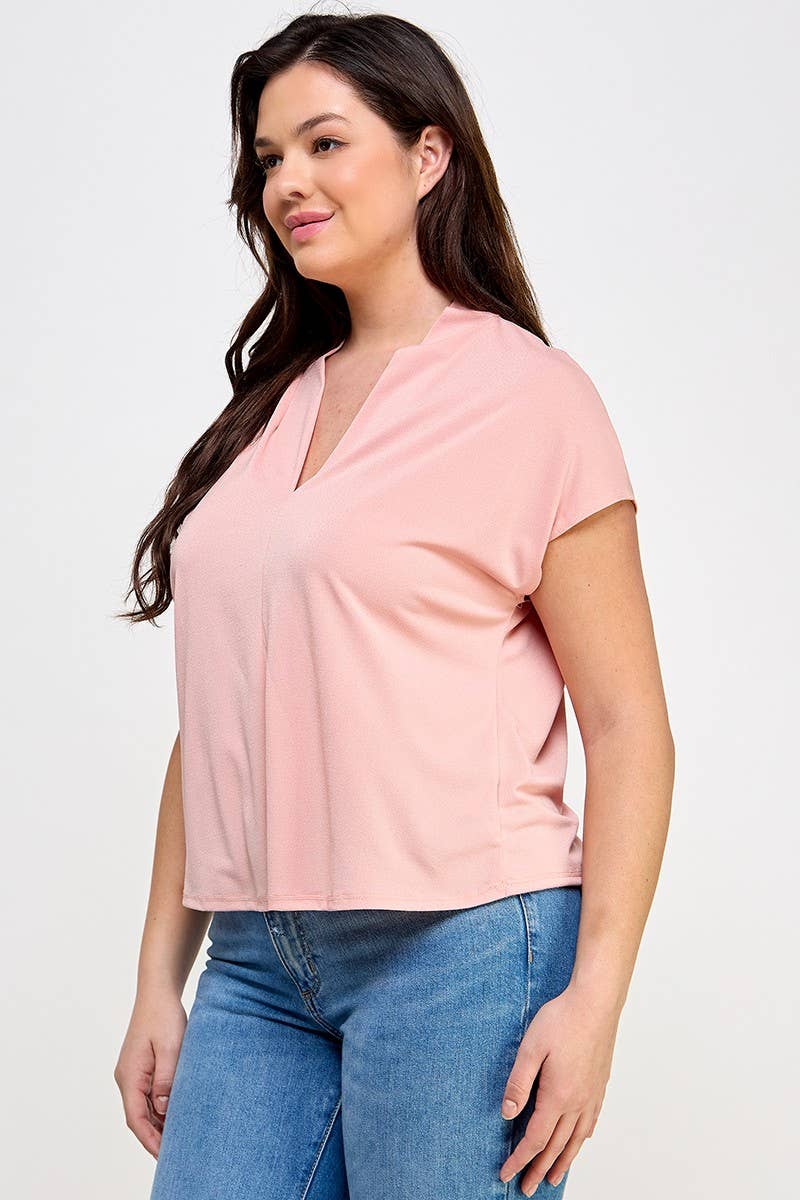 Plus Size Dolman Knit Crepe Top
