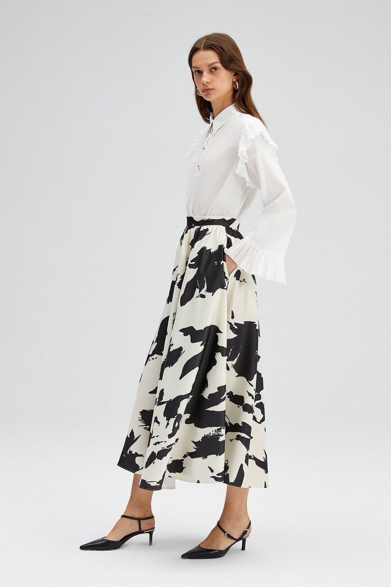 Patterned Maxi Skirt