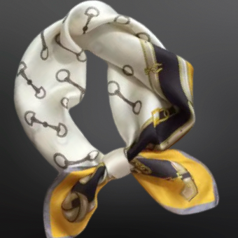 100% Silk Horse Bit Scarf