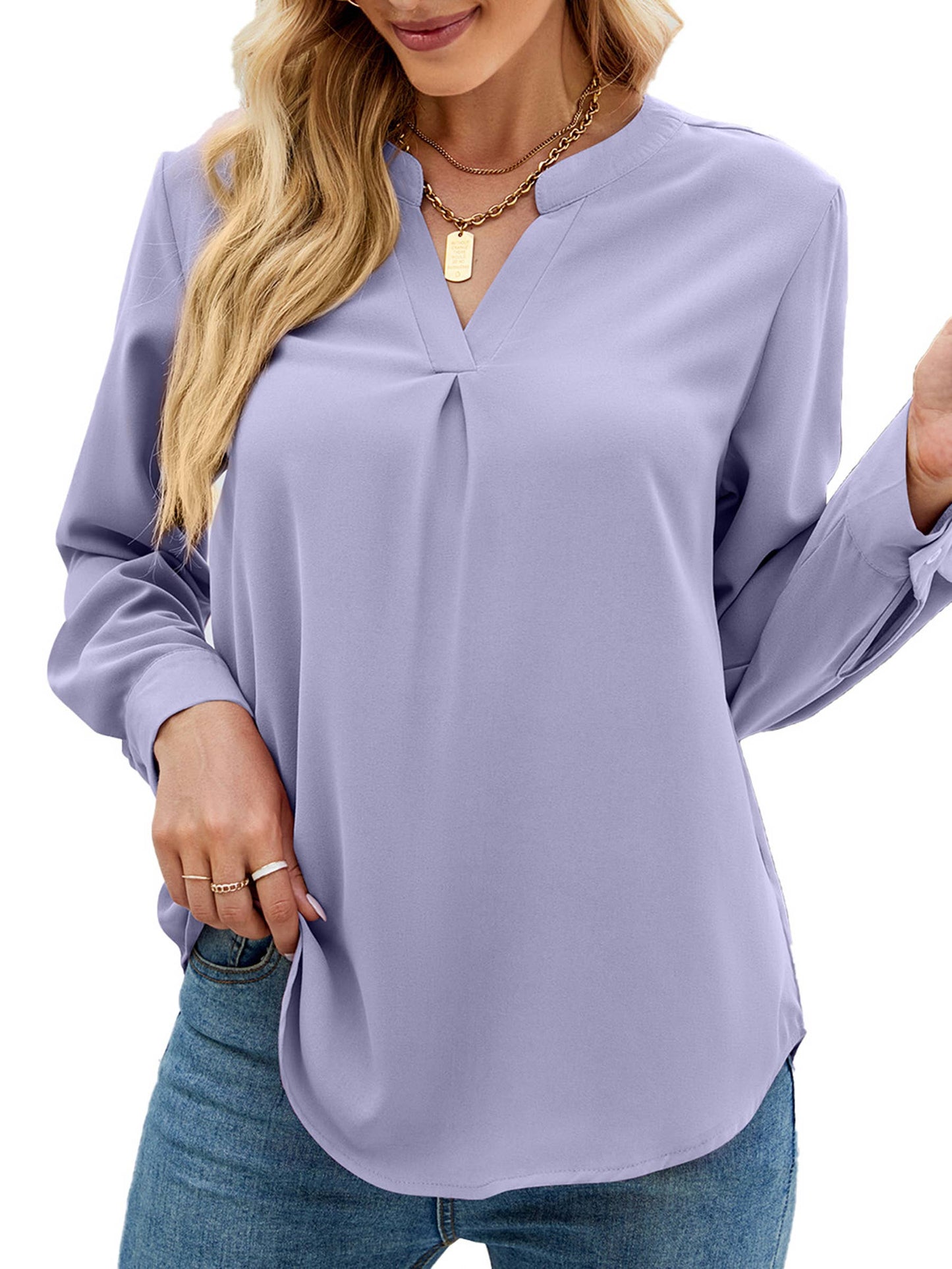 V-neck Chiffon Shirt