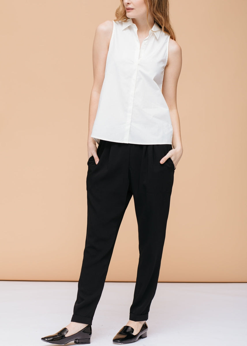 Sleeveless Poplin Shirt