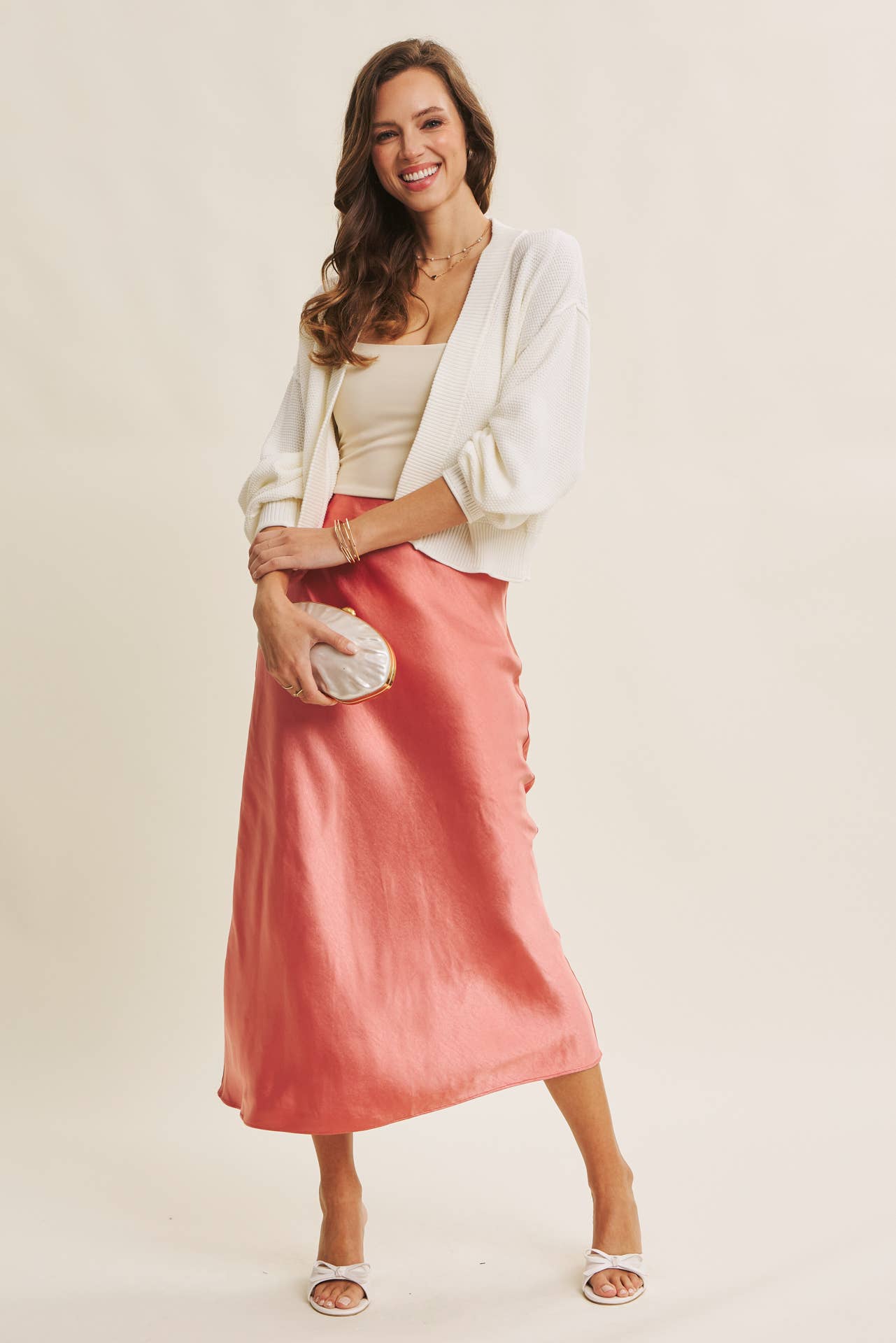 Satin Bias Cut Maxi Skirt