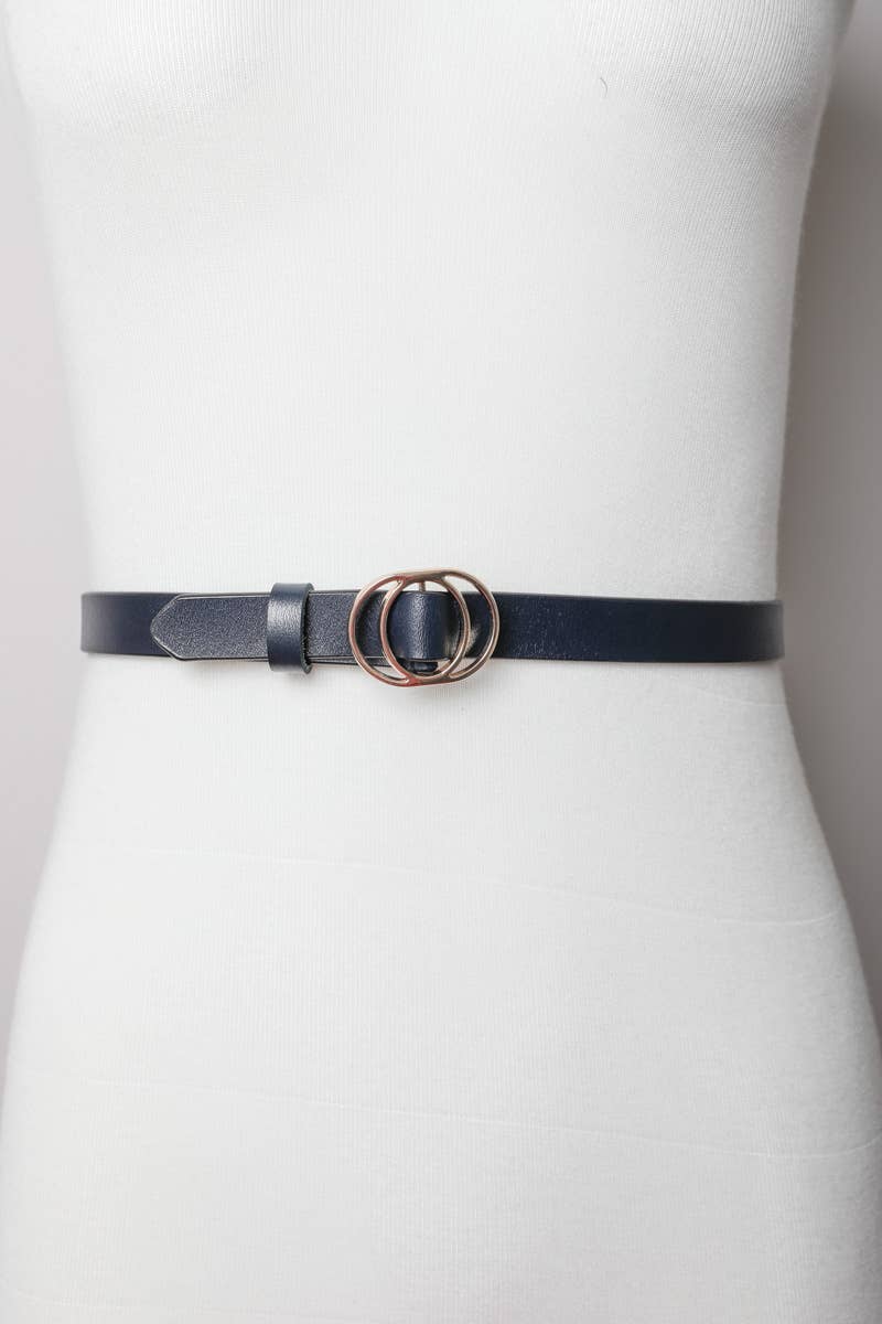 Double Ring Buckle Cinch Belt