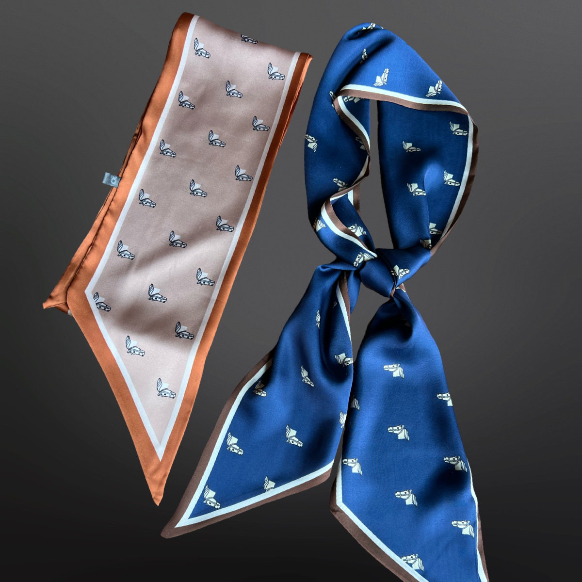 Western Horse Twilly Satin Scarf