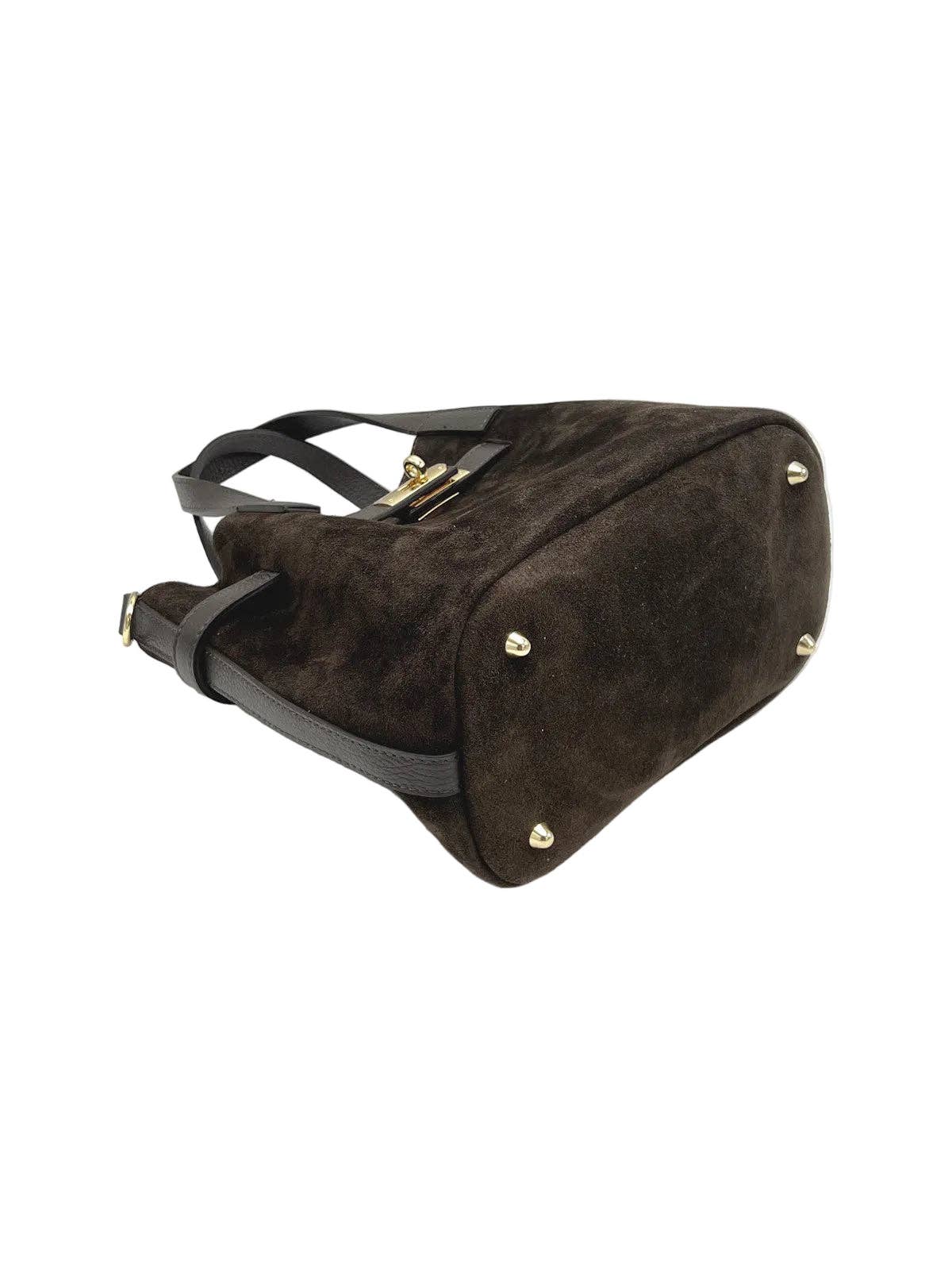 Suede & Leather Shoulder Bag