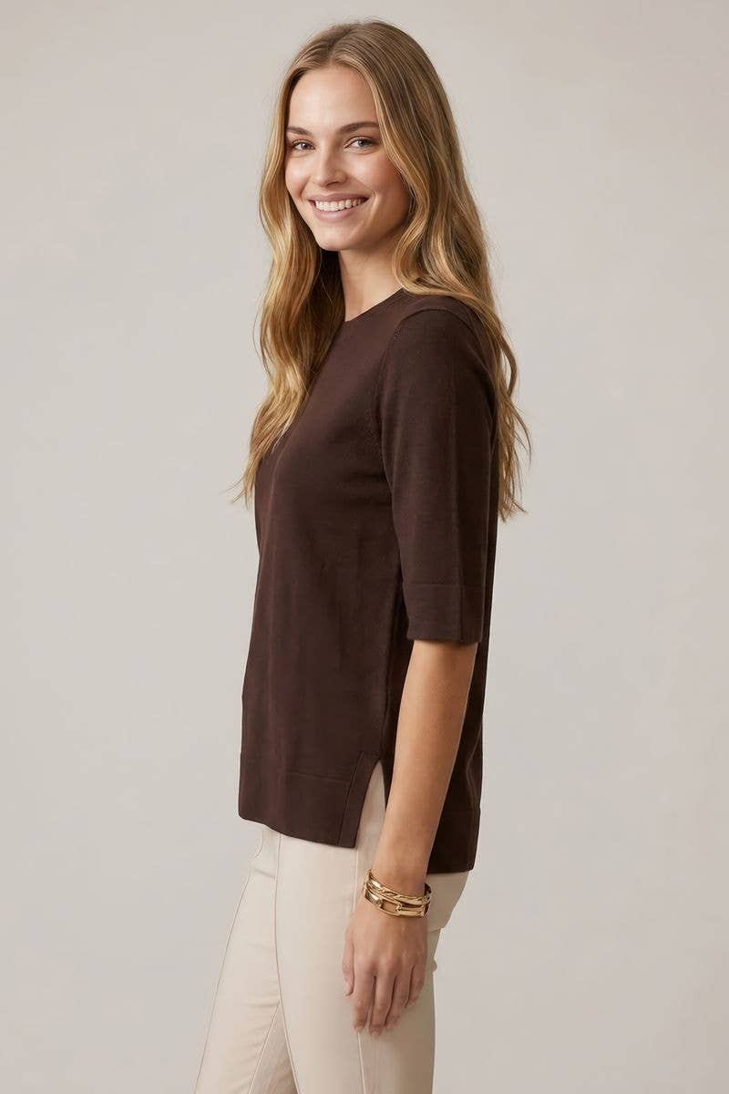 3/4 Sleeve Knit Top