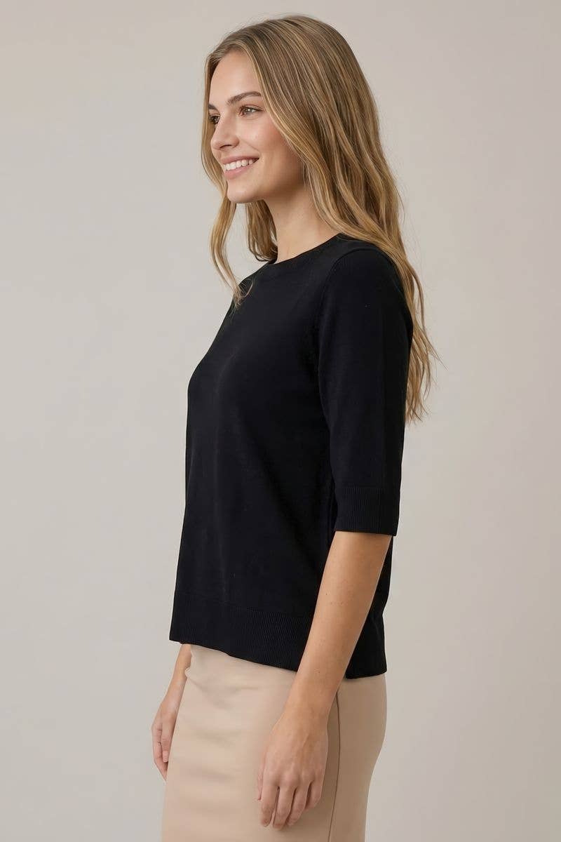 3/4 Sleeve Knit Top