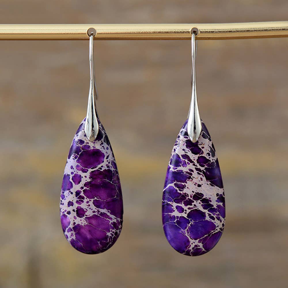 Bohemian Emperor Stone Droplet Pendant Earring