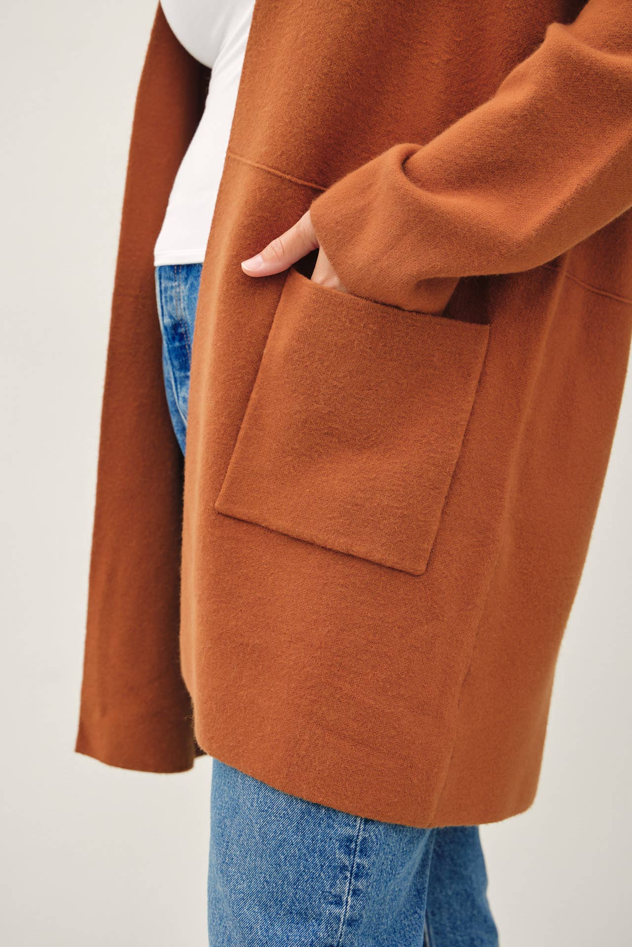 Plus Classic Knit Coat