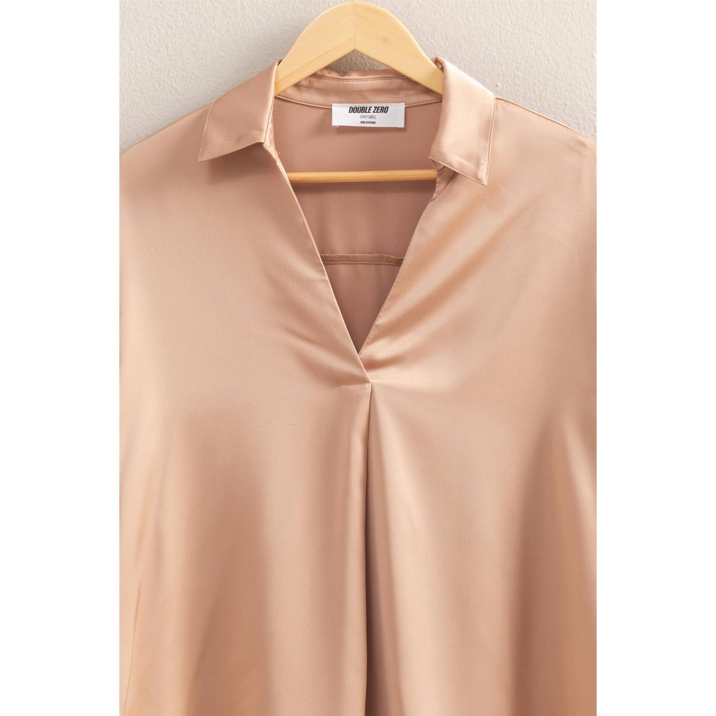 V-Neck Satin Blouse