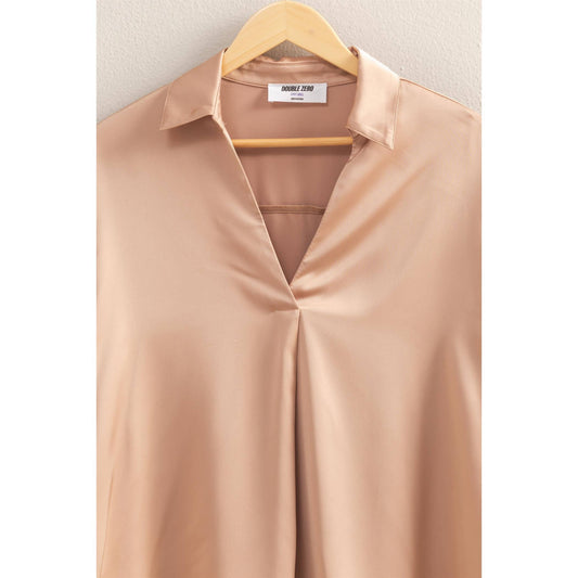 V-Neck Satin Blouse