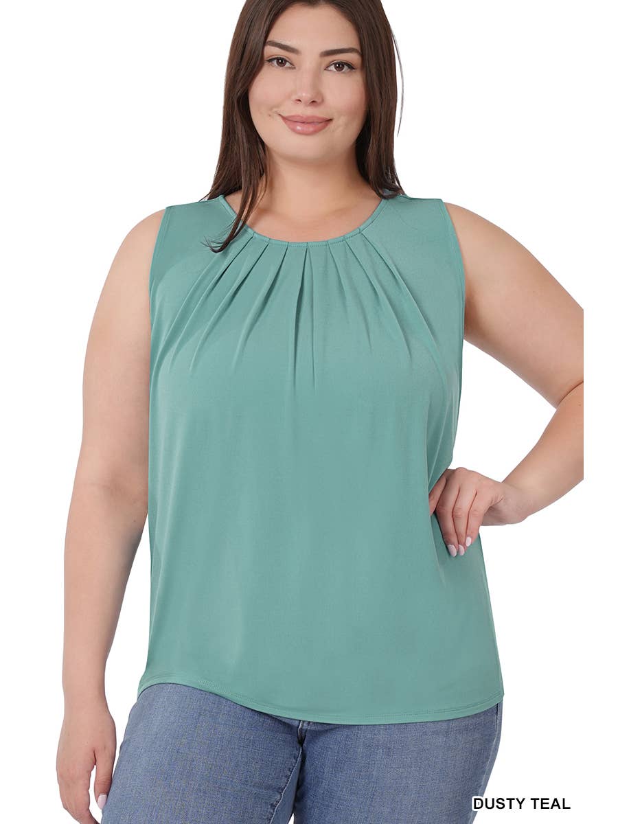 Plus Front Pleat Top