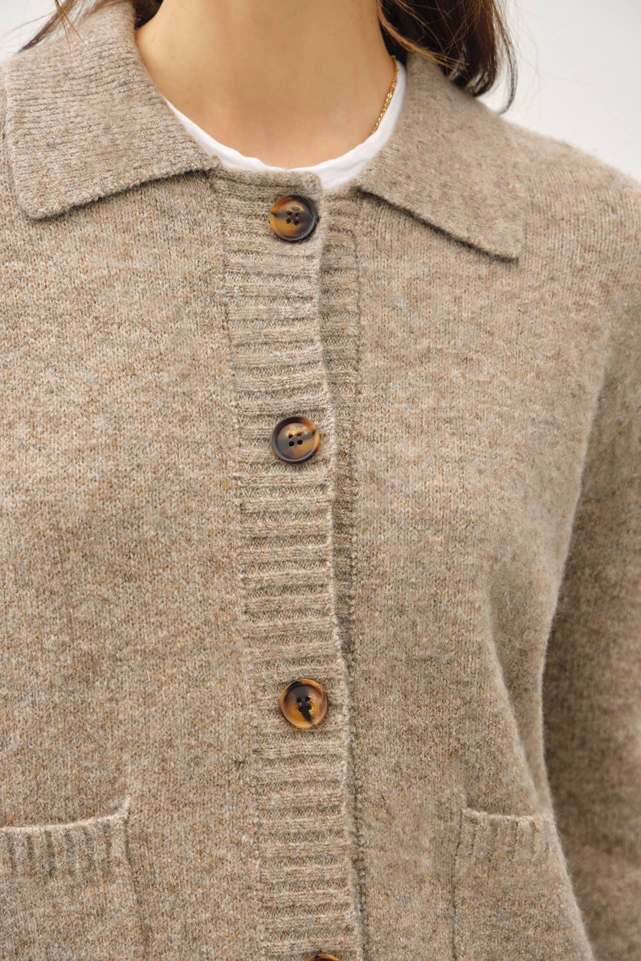 Wool Blend Sweater Jacket