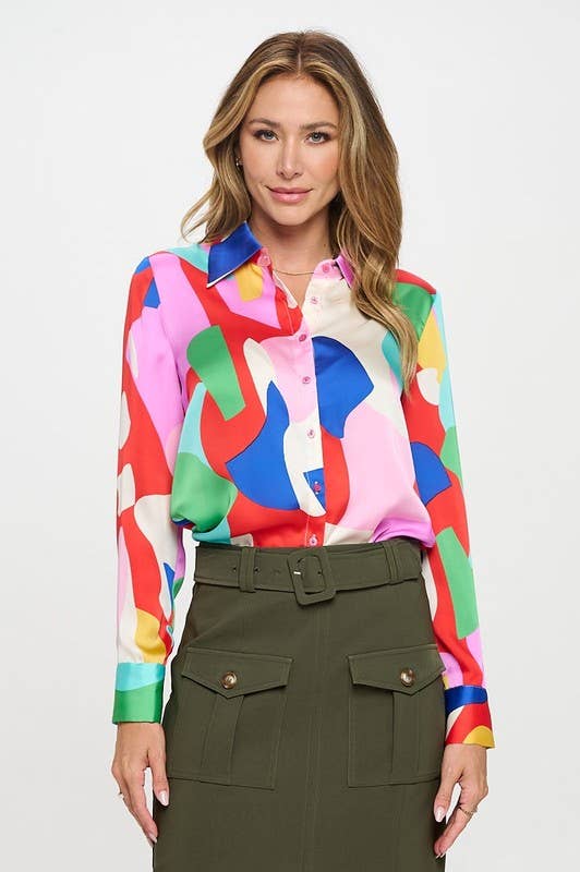 Color Block Blouse