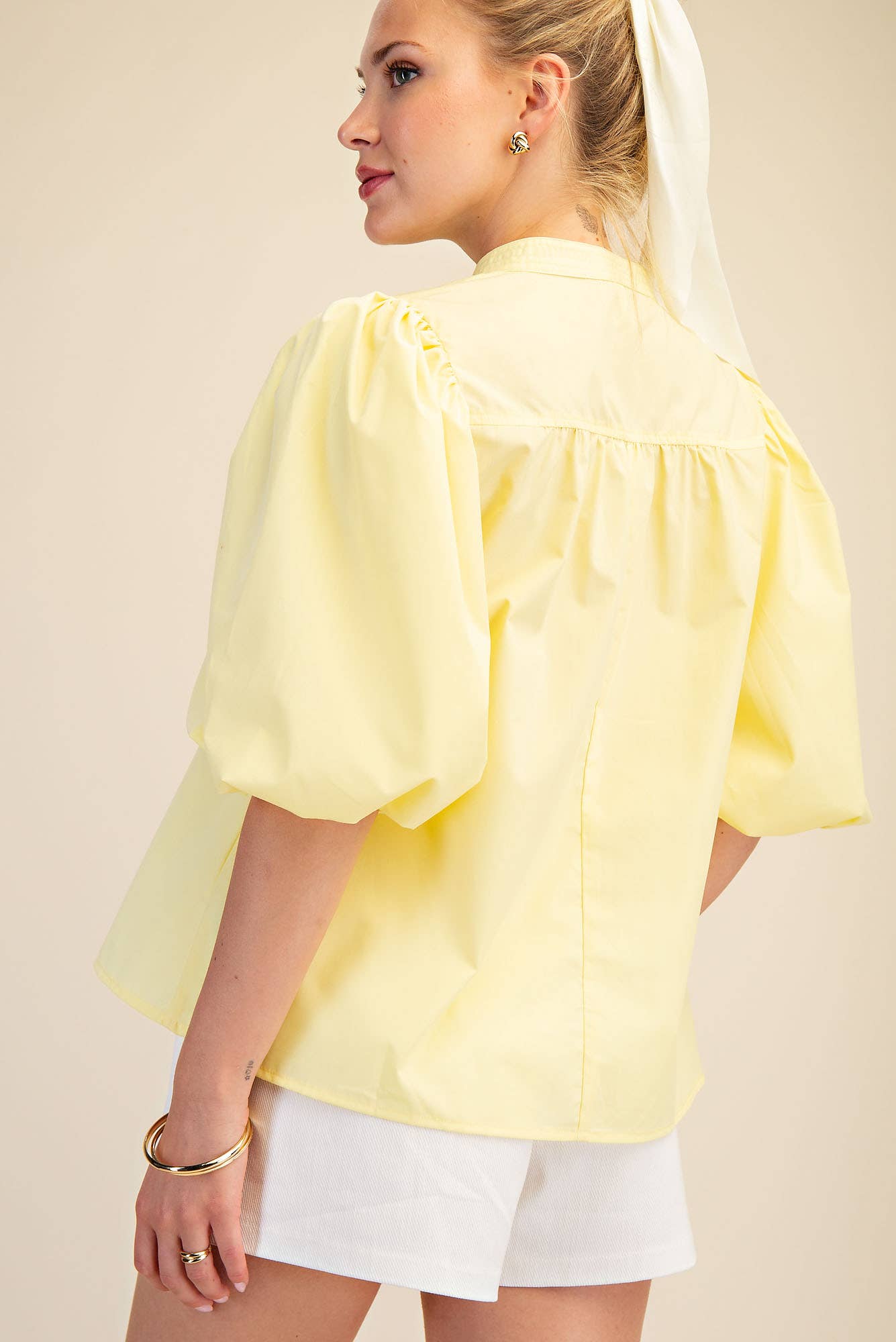Bubble Sleeve Blouse