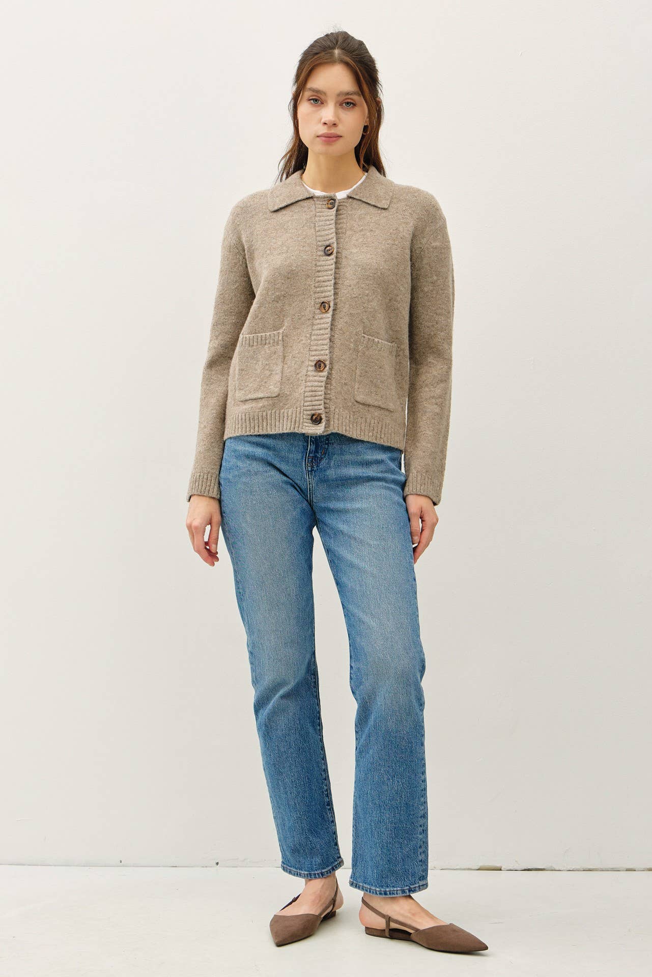 Wool Blend Sweater Jacket