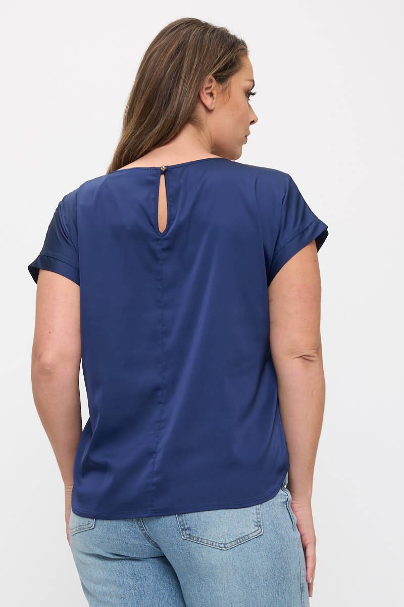 Plus Size Satin Top
