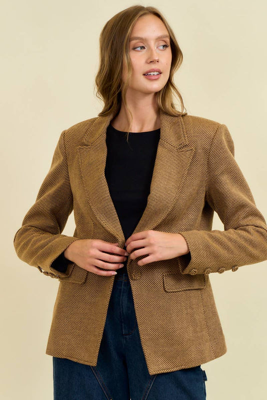 Notched Collar Blazer