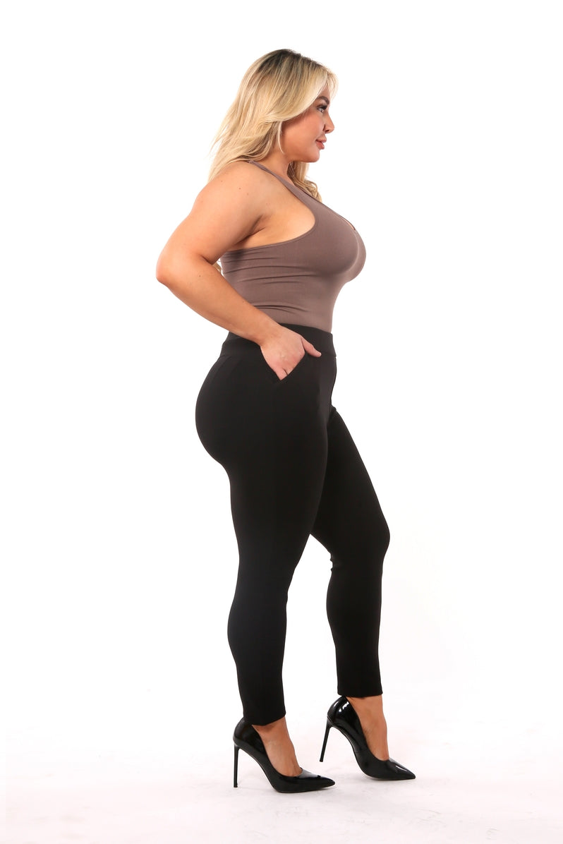 Plus Size Tummy Control Sculpting Treggings