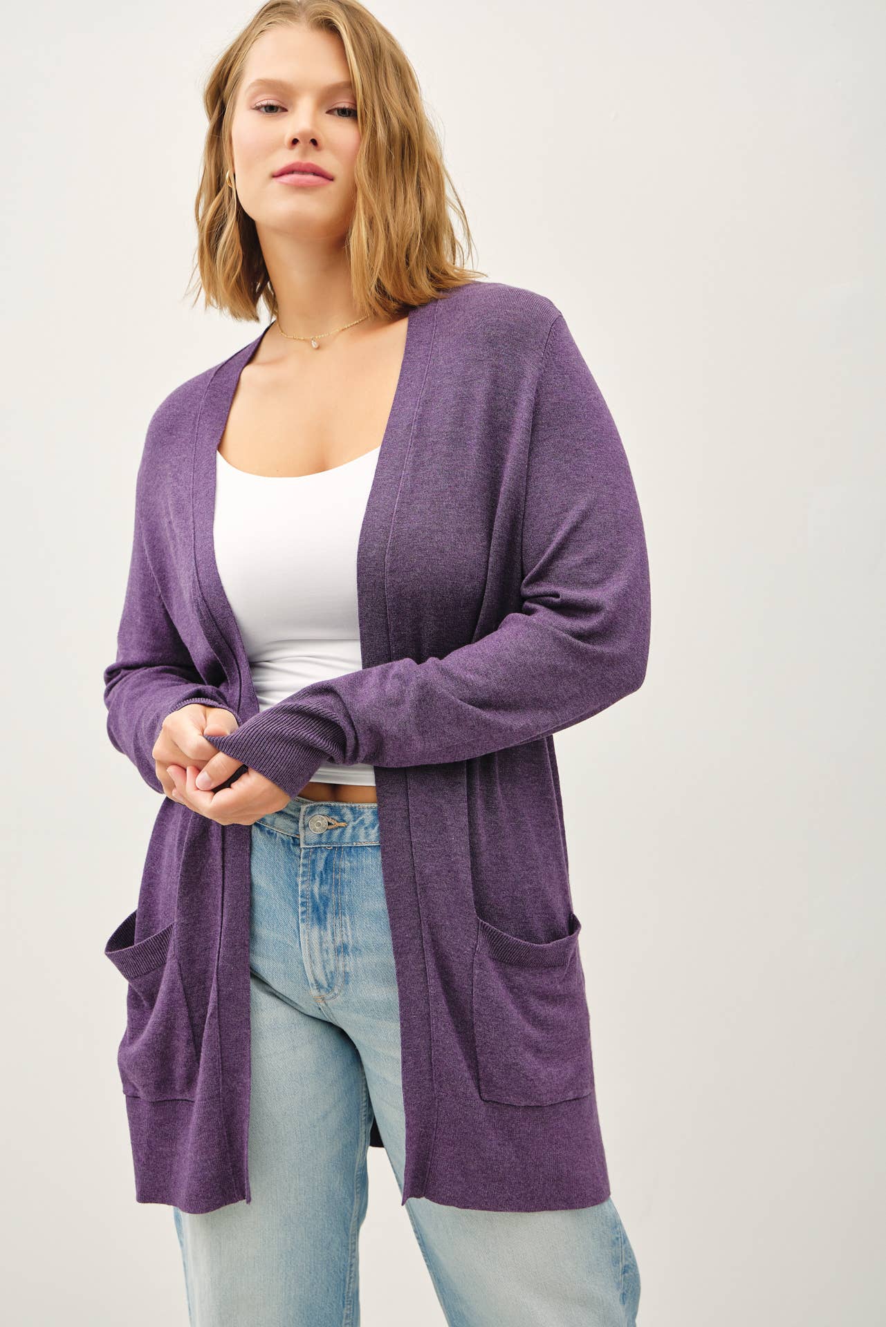 Plus Knit Sweater Cardigan