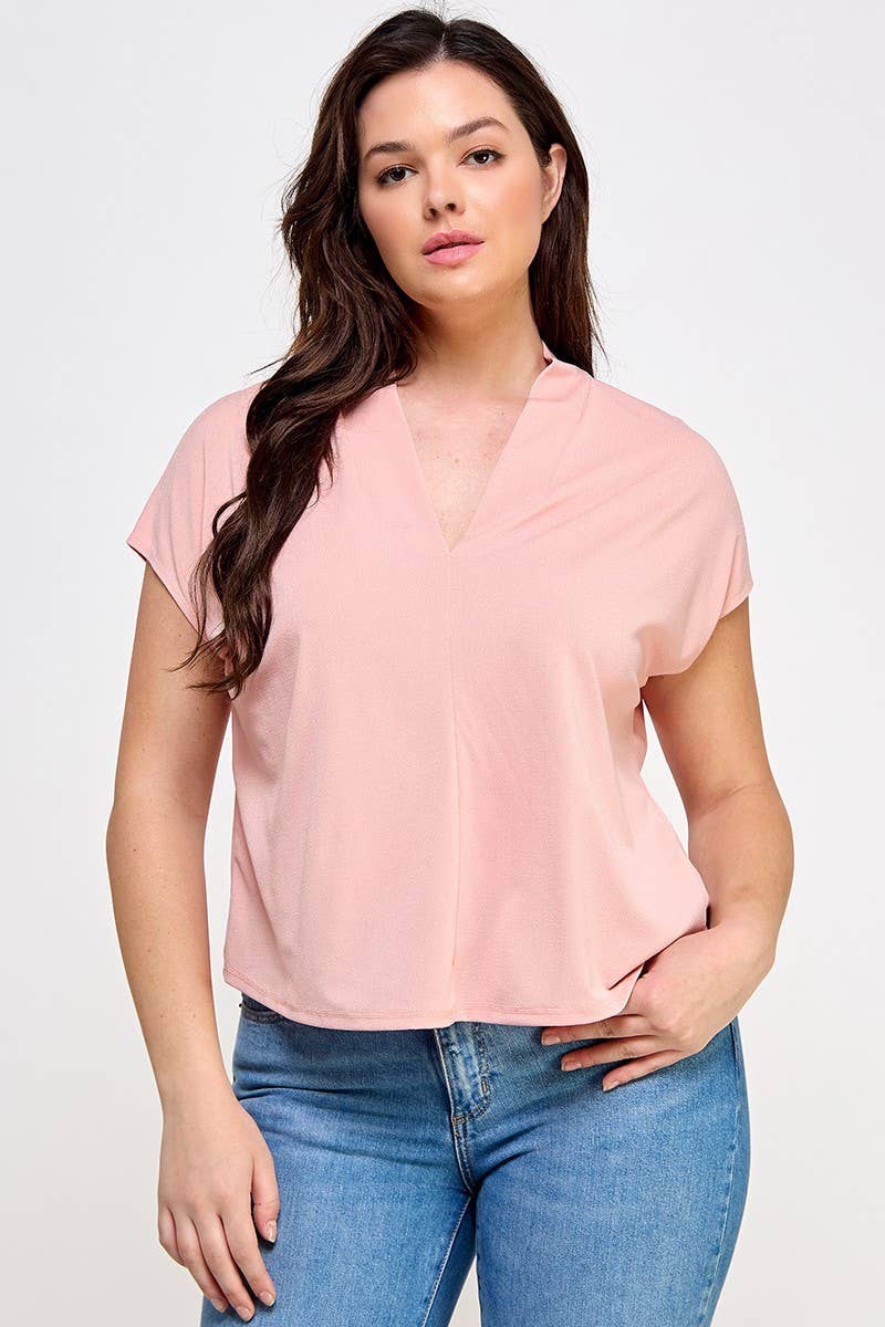 Plus Size Dolman Knit Crepe Top