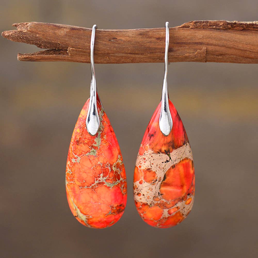 Bohemian Emperor Stone Droplet Pendant Earring