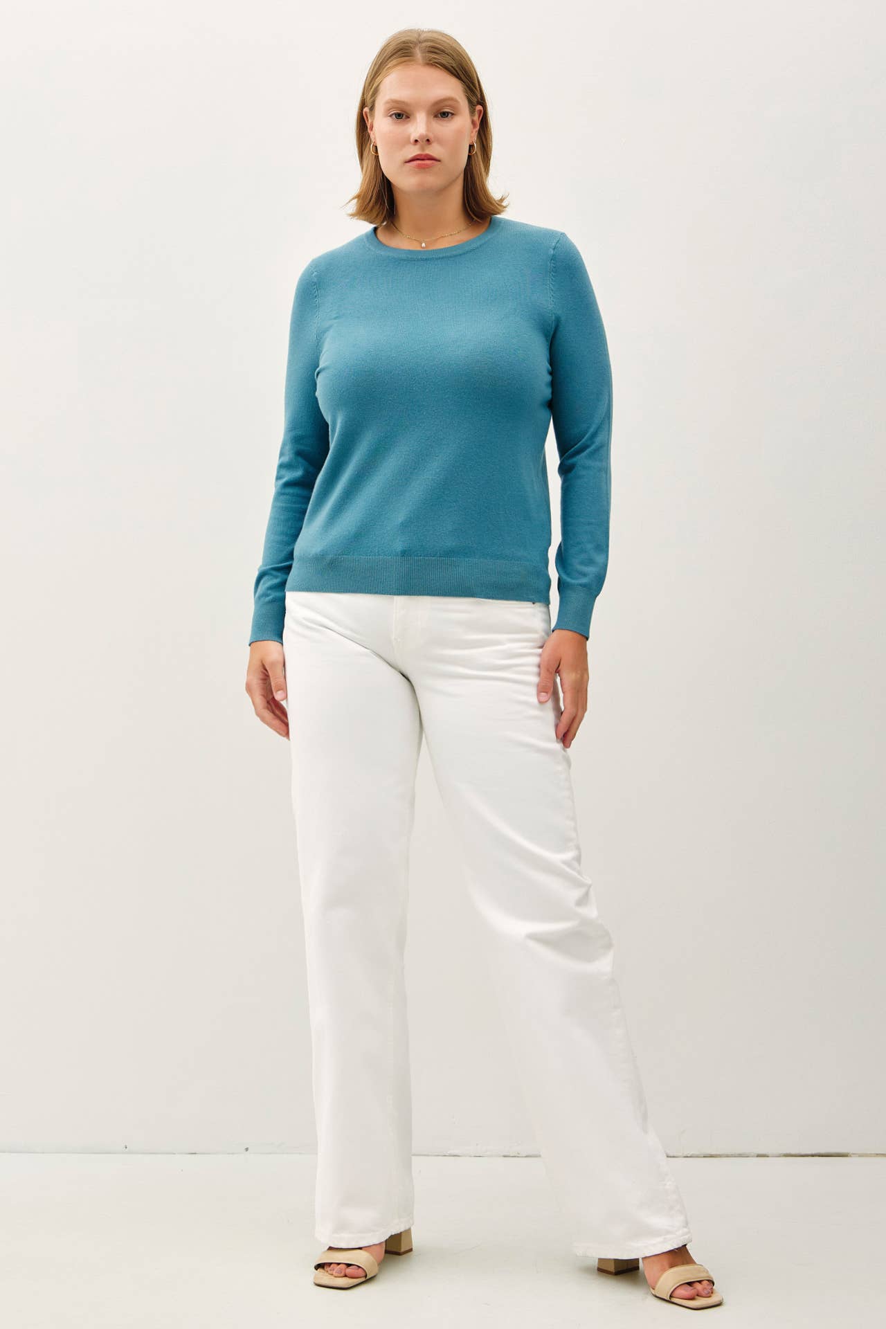 Plus Crew Neck Soft Knit Sweater