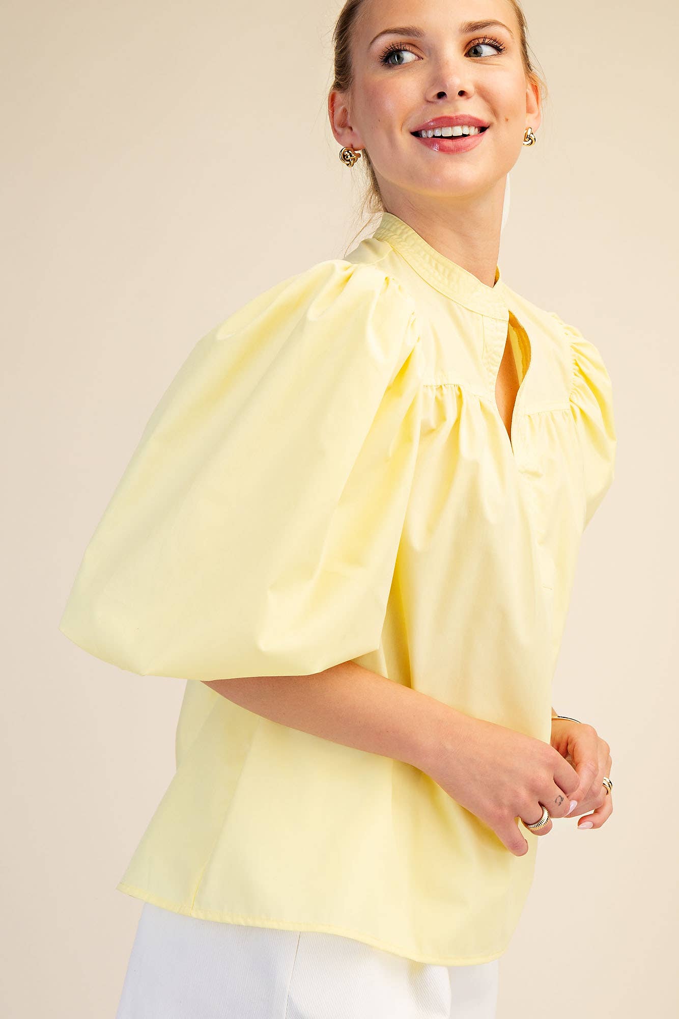 Bubble Sleeve Blouse
