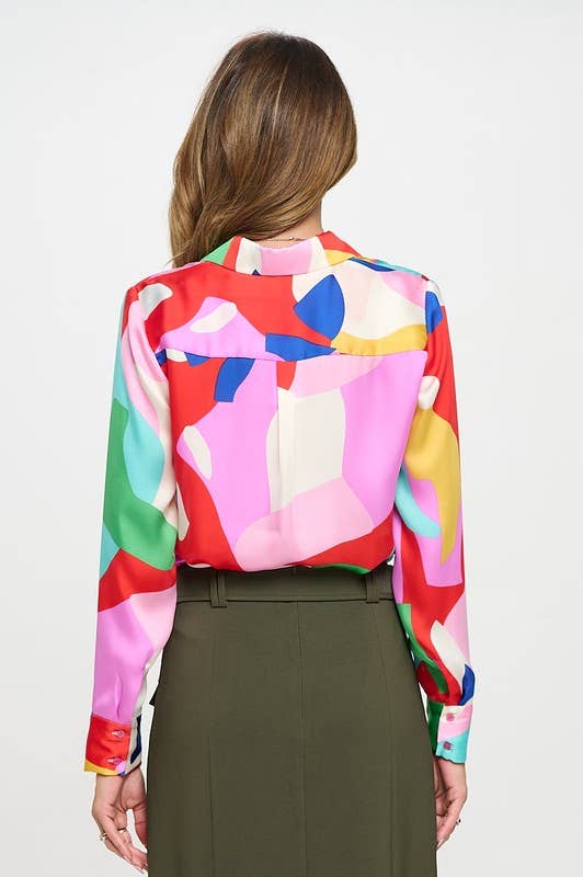 Color Block Blouse