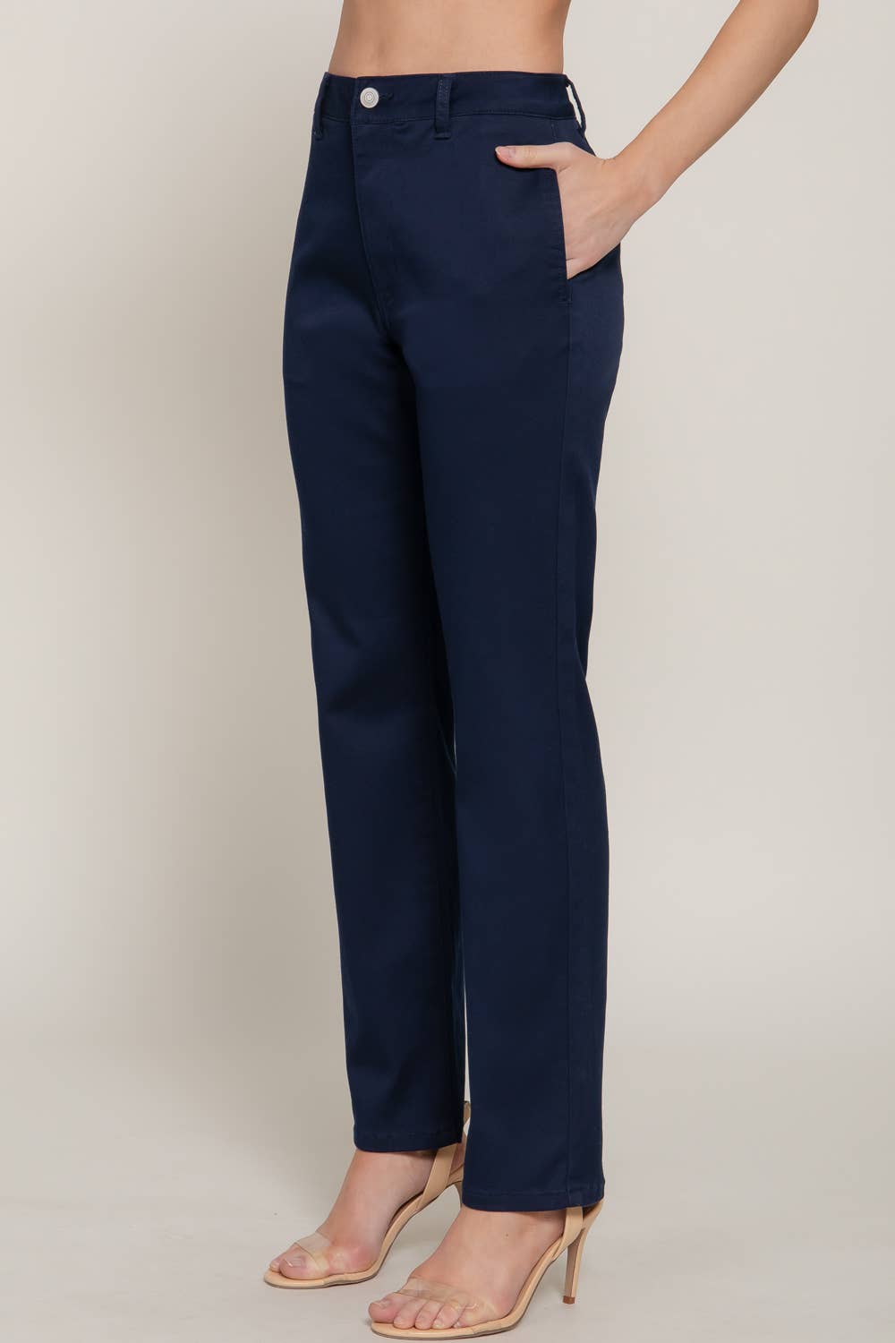 Straight Cut Twill Pants