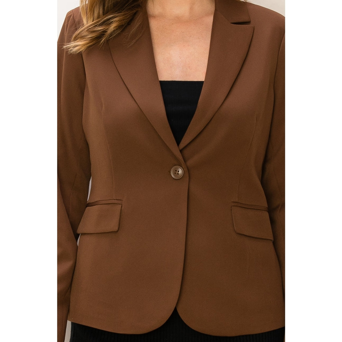 Fitted Single Button Blazer