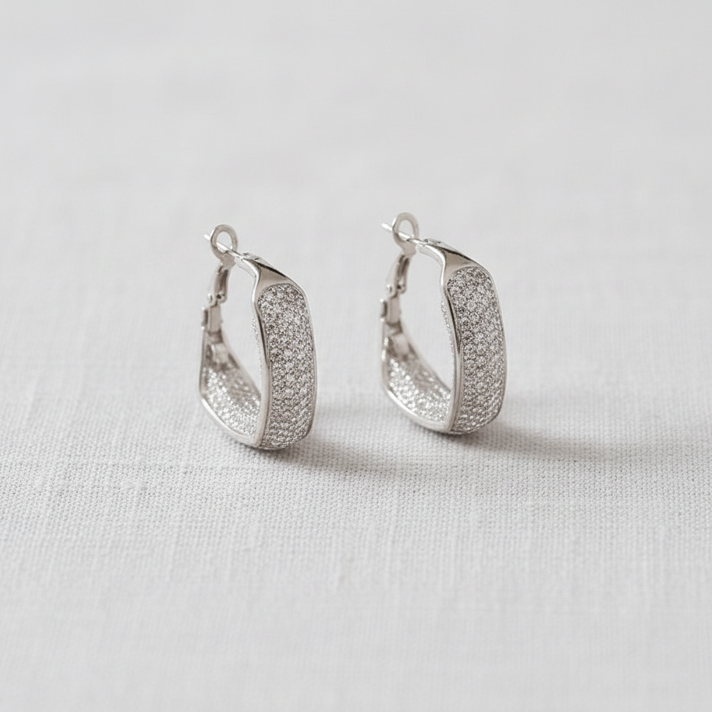 Earrings with Metal Mesh