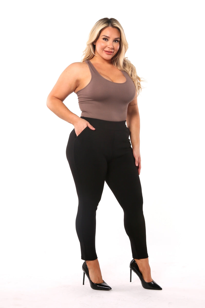 Plus Size Tummy Control Sculpting Treggings