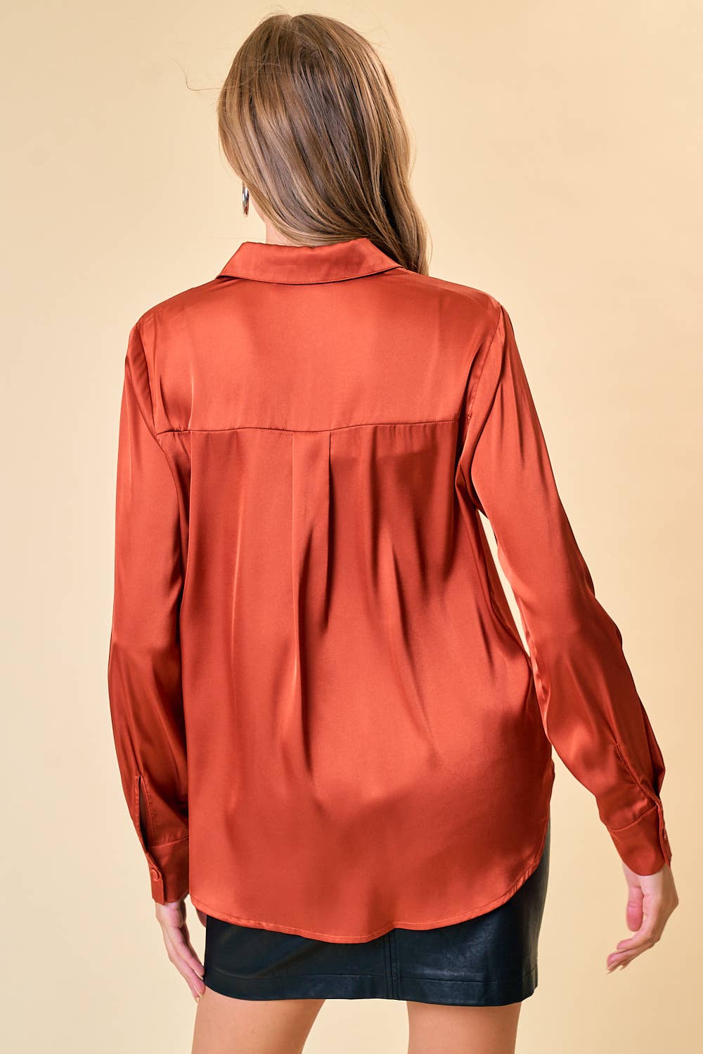 Satin Button-up Shirt